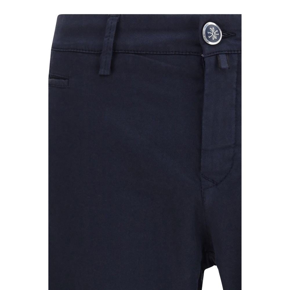 Blue Cotton Chino Pants