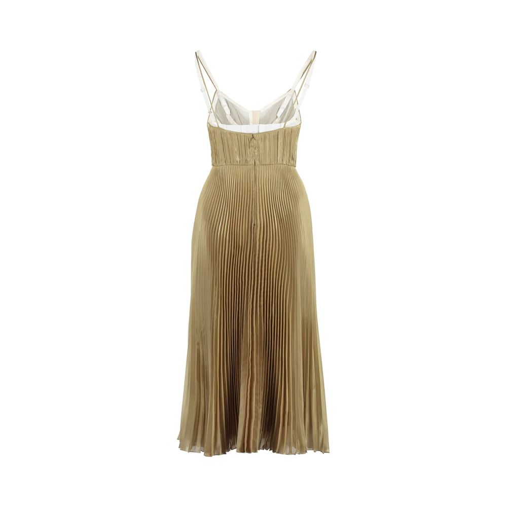 Gold Polyester Cocktail Dress