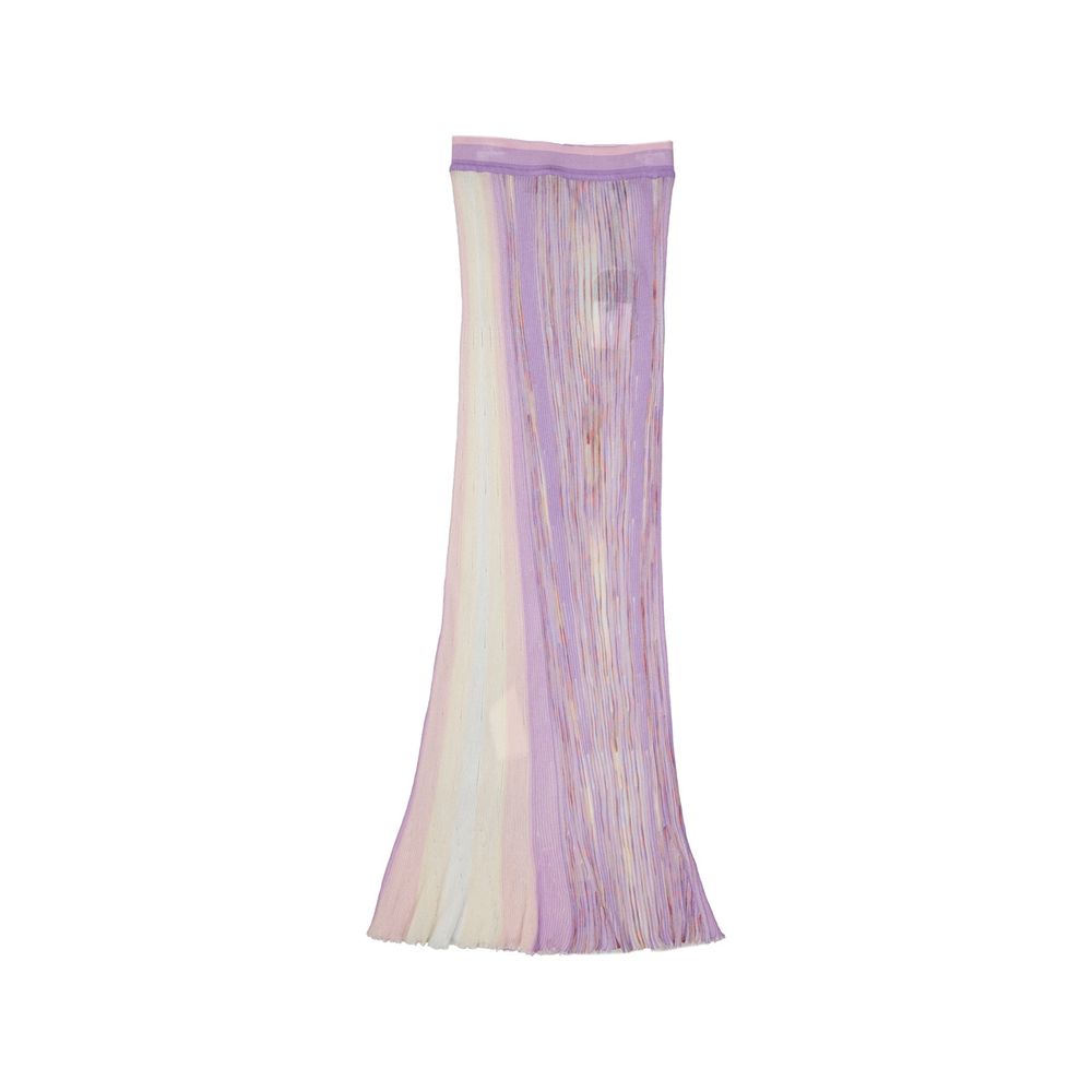 Purple Cotton Long Skirt