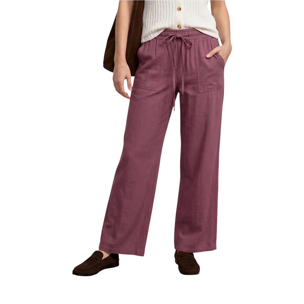 Pink Viscose Casual Pants