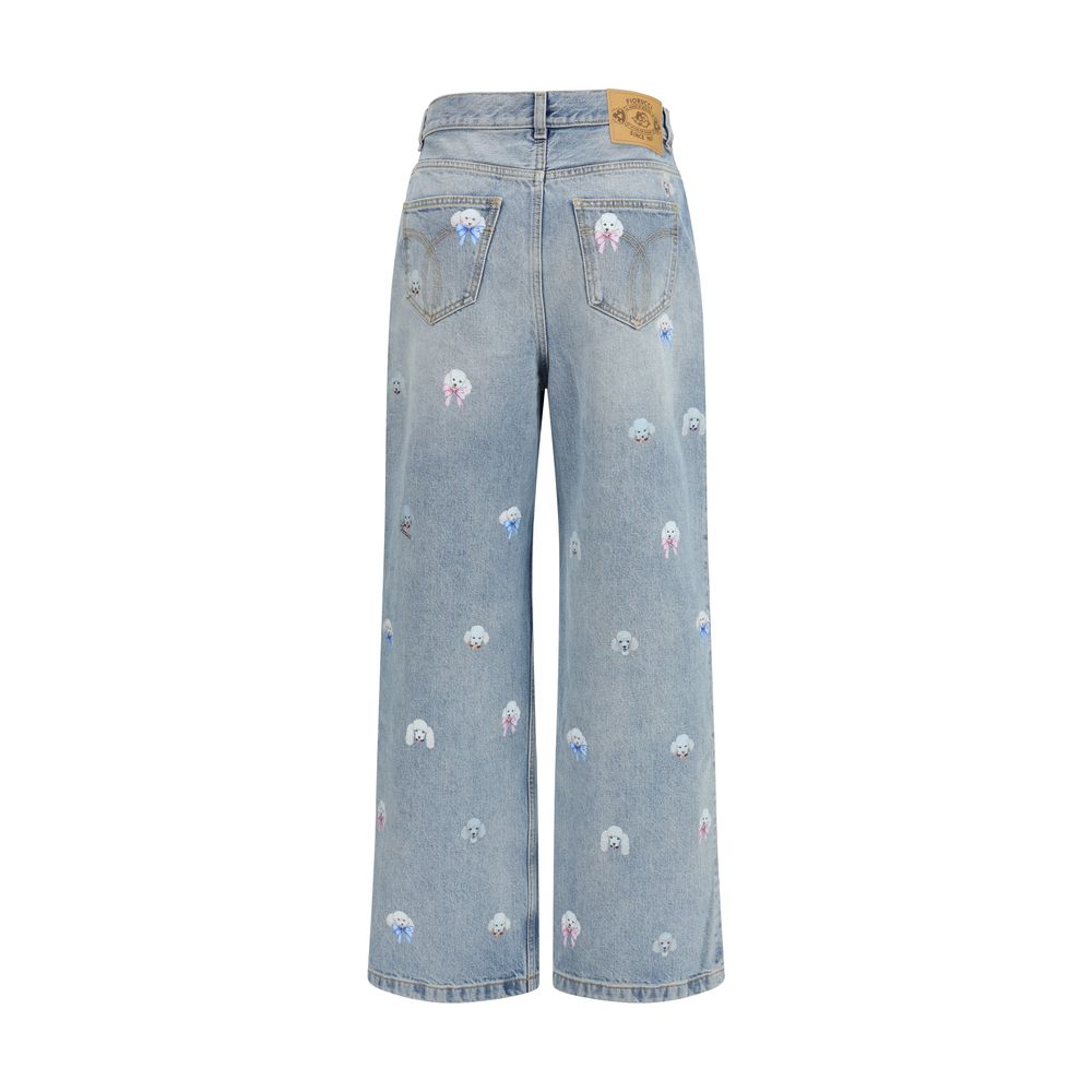 Blue Cotton Relaxed Fit Jeans