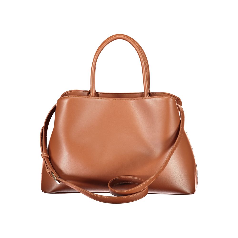 Brown Polyurethane Women's Bag