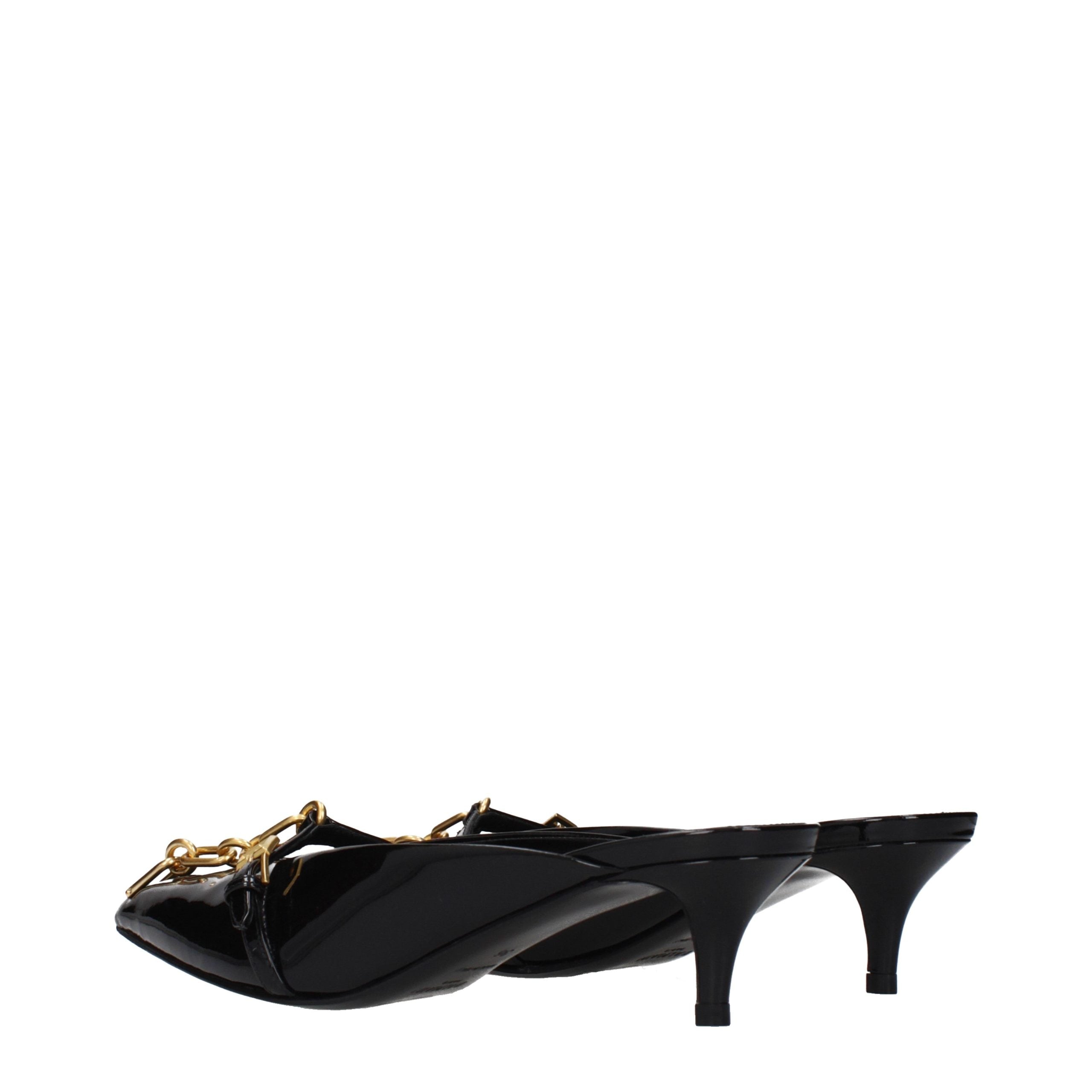 Black Leather Platform Sandals