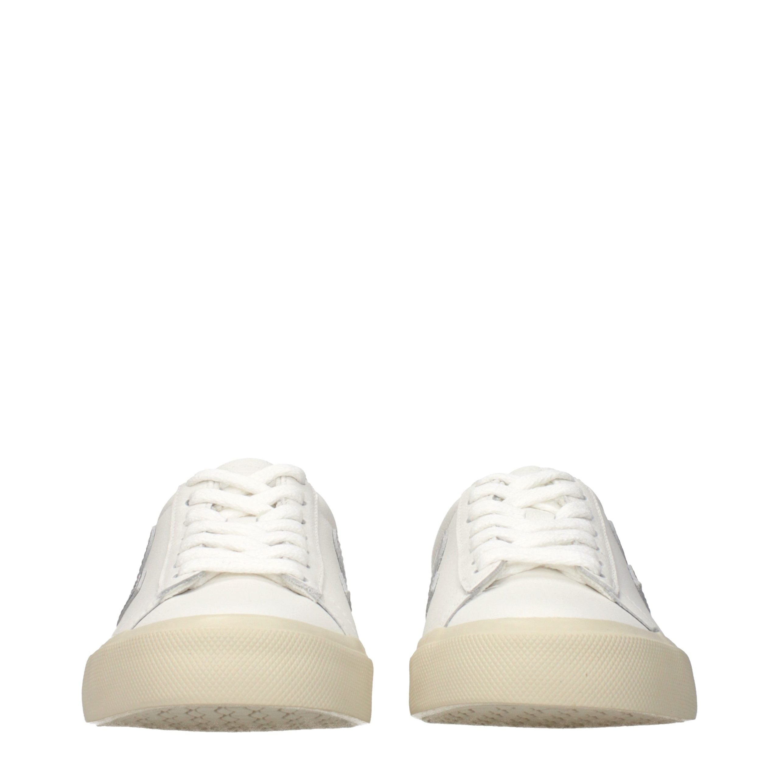 White Leather Low Top Sneakers