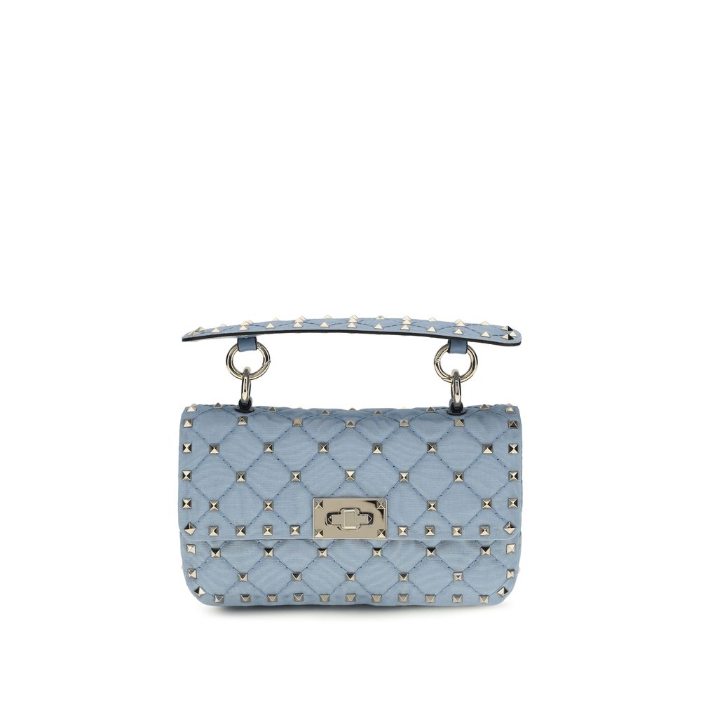 Blue Viscose Shoulder Bag
