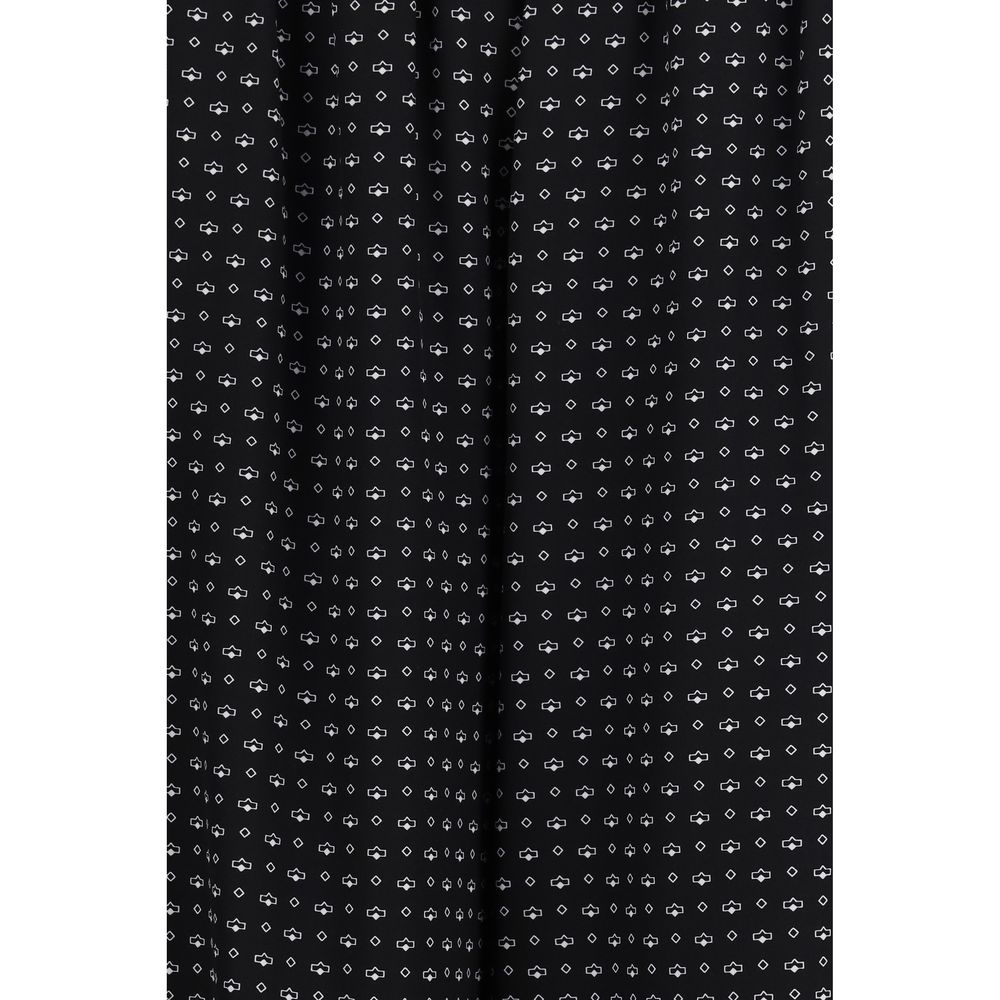 Black Silk Casual Pants