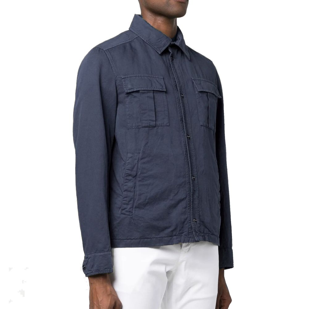Blue Cotton Coat