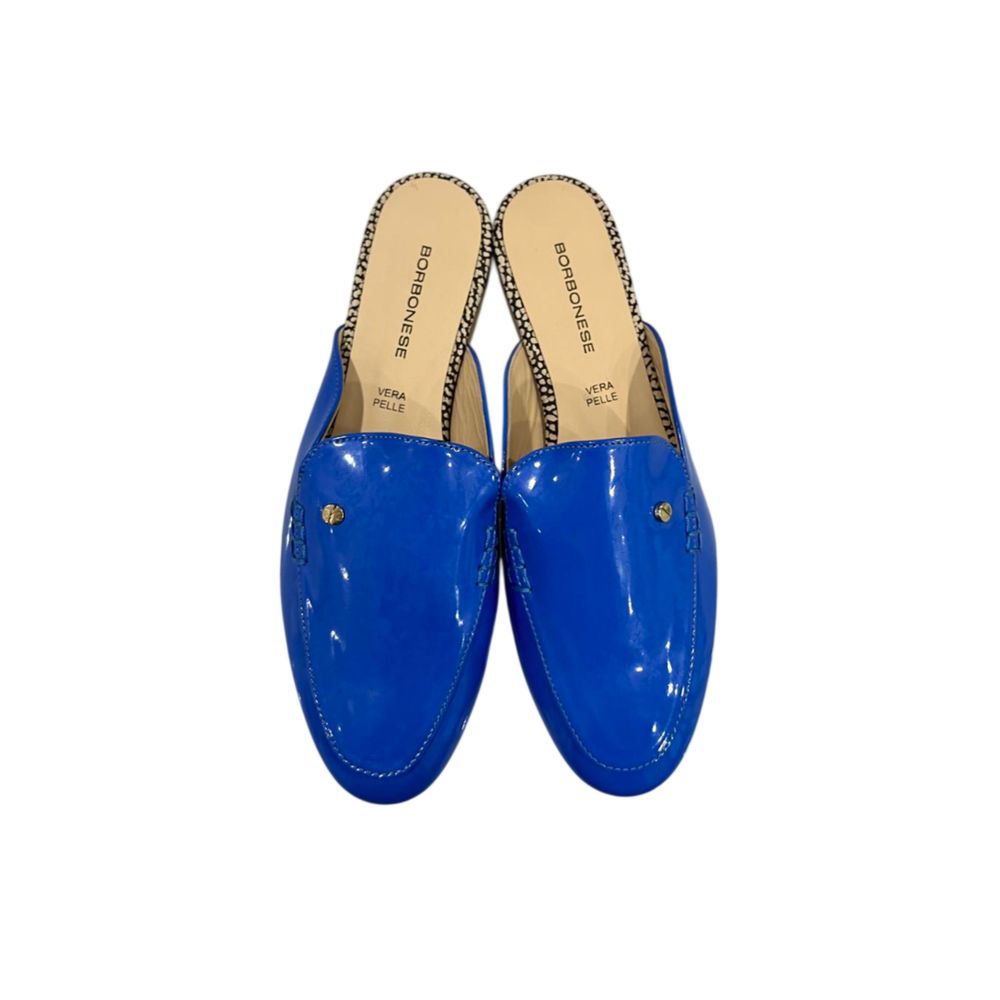 Blue Leather Women Sandal