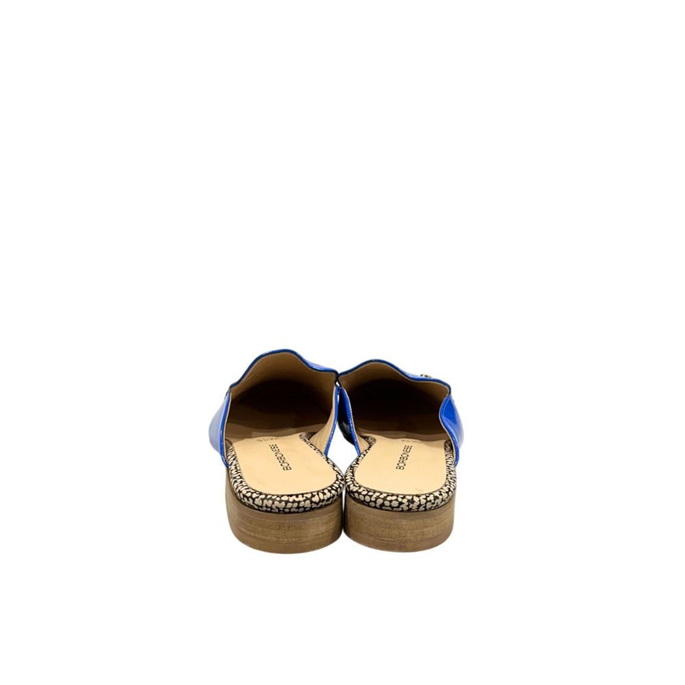Blue Leather Women Sandal