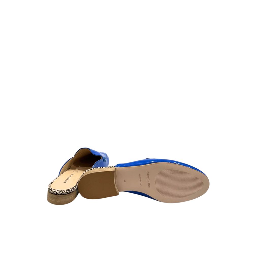 Blue Leather Women Sandal