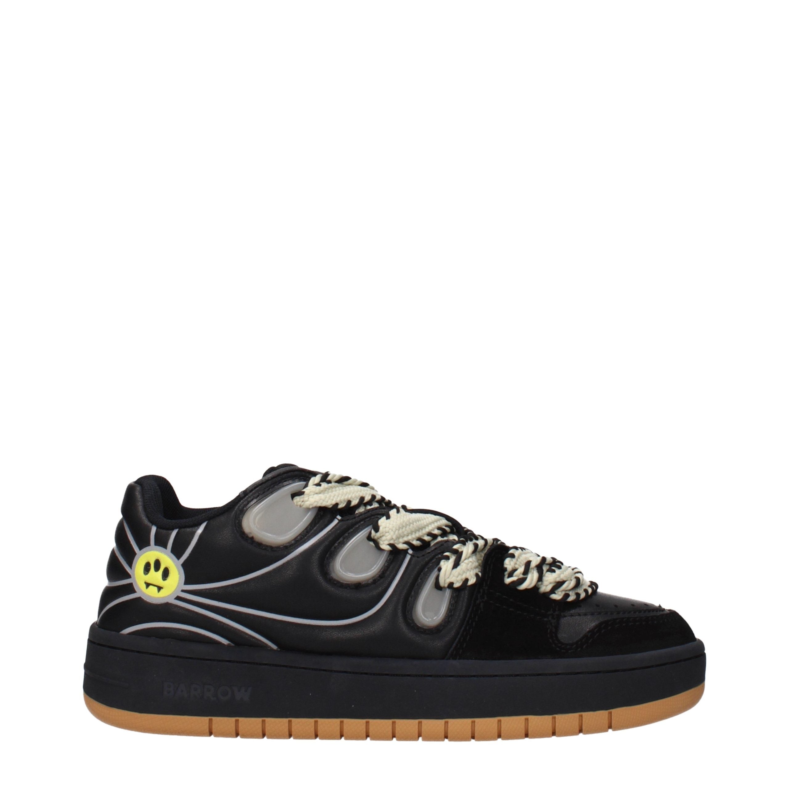 Black Leather Low Top Sneakers