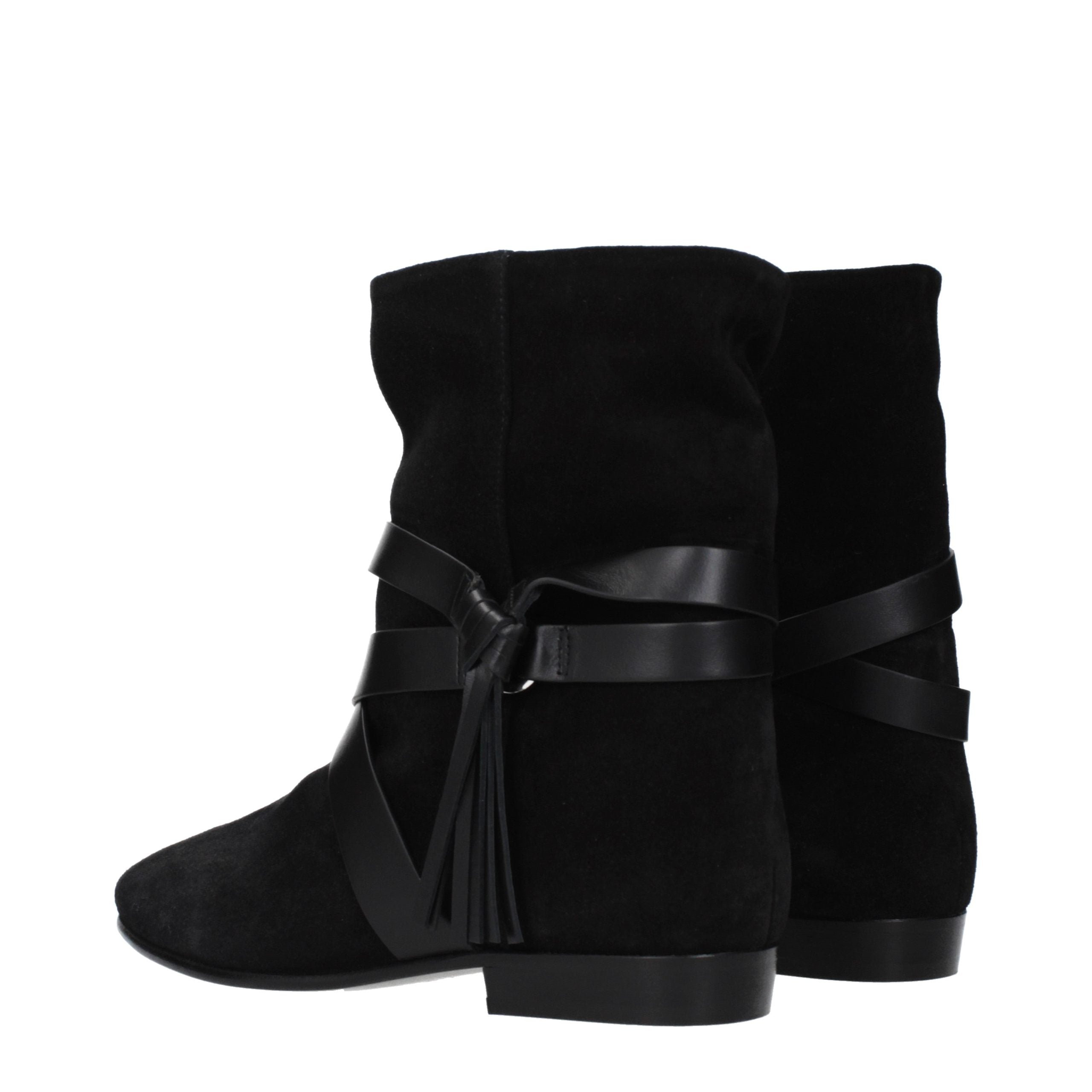 Black Leather Ankle Boots