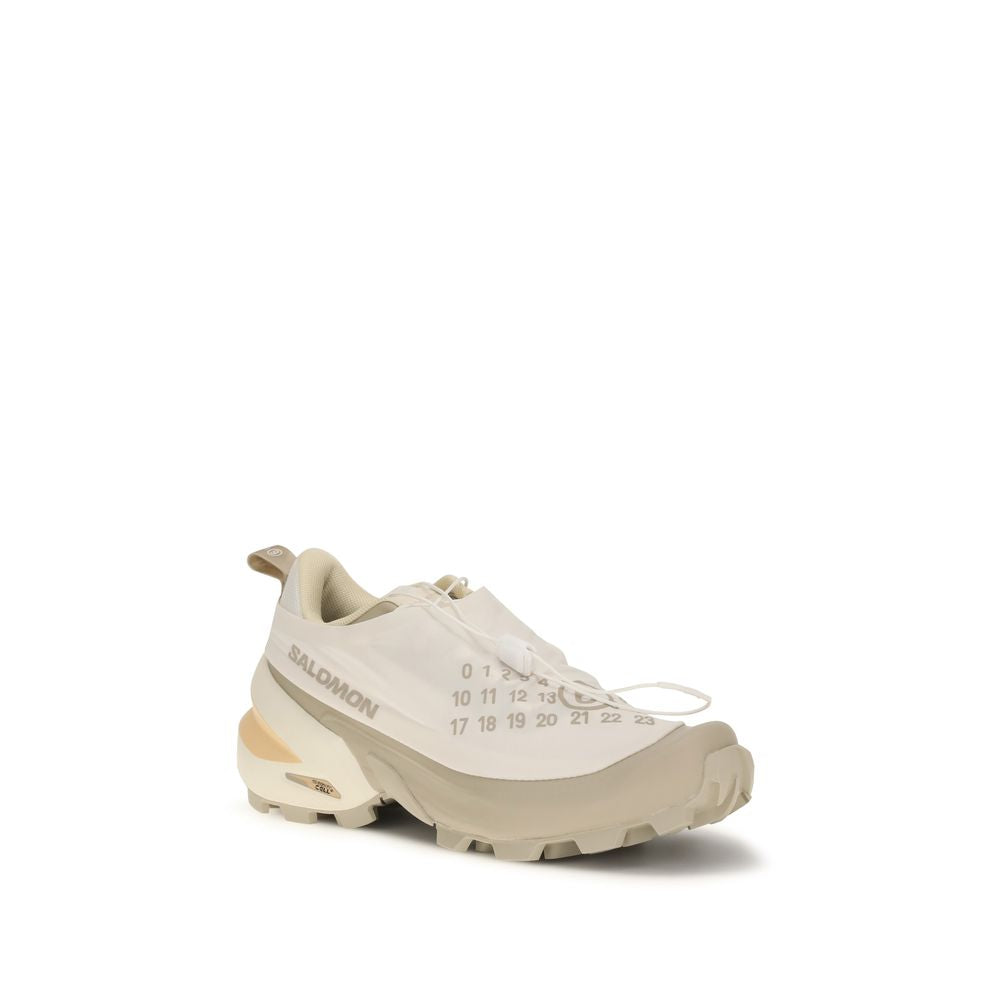 White Nylon Athletic Sneakers