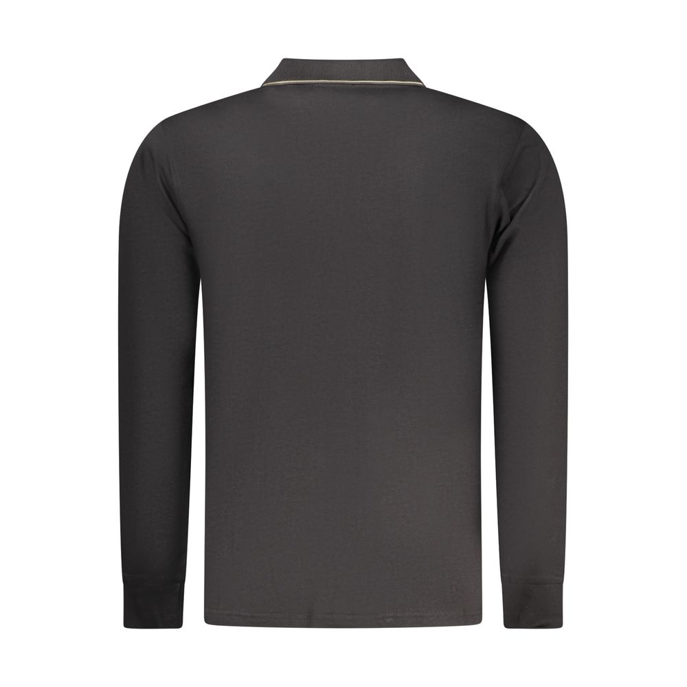 Black Cotton Mens Polo Shirt