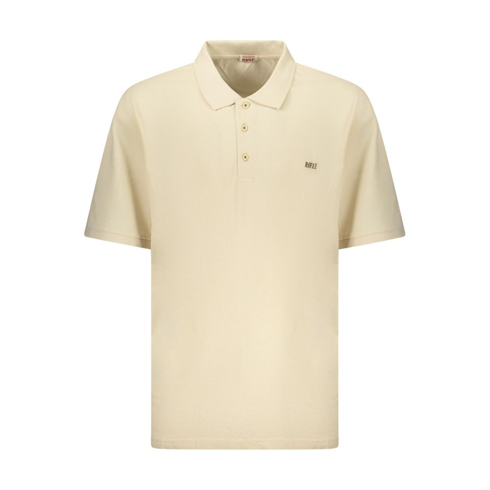 Beige Cotton Mens Polo