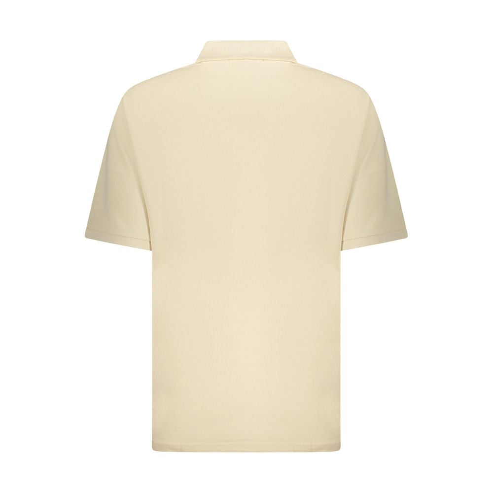 Beige Cotton Mens Polo