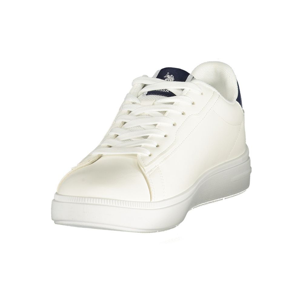 White Polyurethane Men's Sneaker