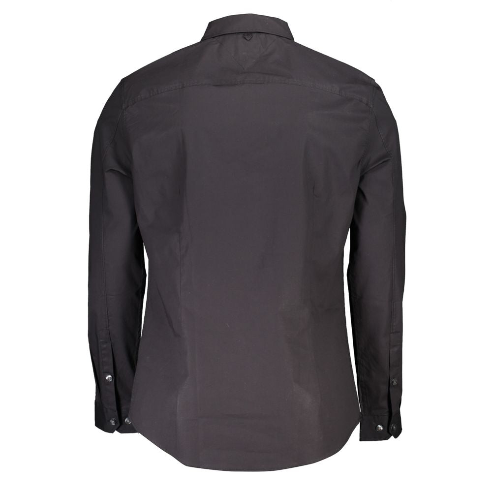Black Cotton Men's Shirt
