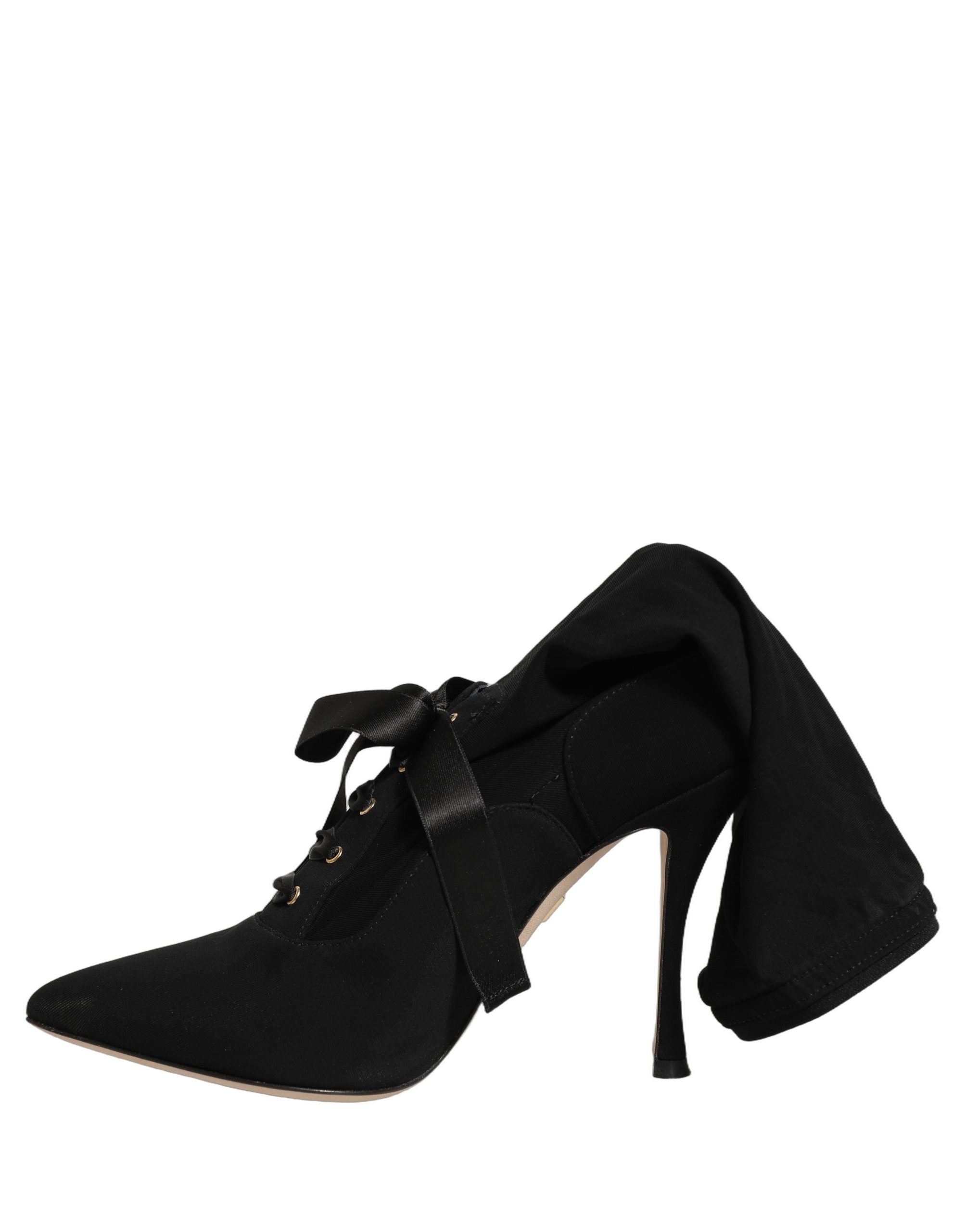 Black Stiletto Heels Mid Calf Boots Shoes