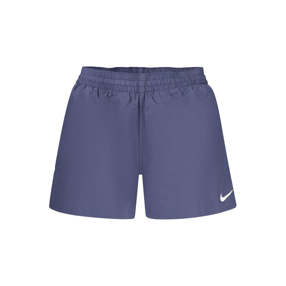 Blue Polyester Men Swim Short