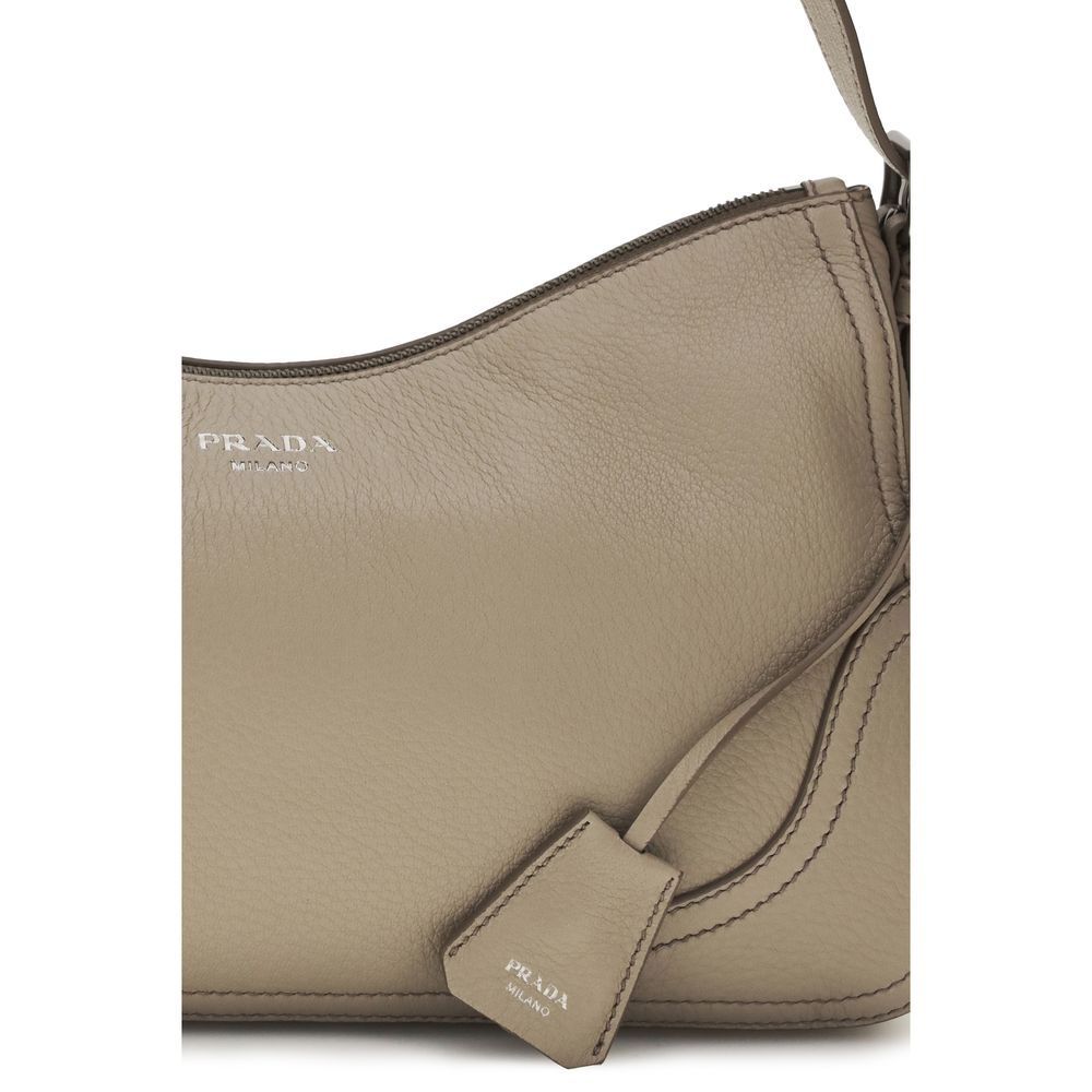Gray Calf Leather Bos Taurus Shoulder Bag
