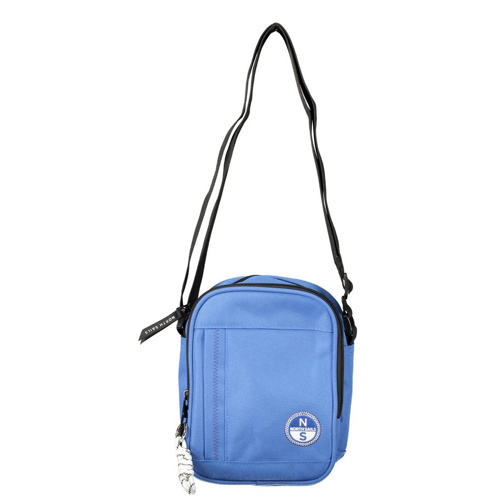 Blue Polyester Shoulder Bag