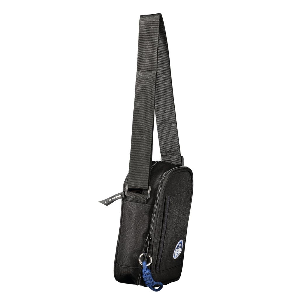 Black Polyester Shoulder Bag