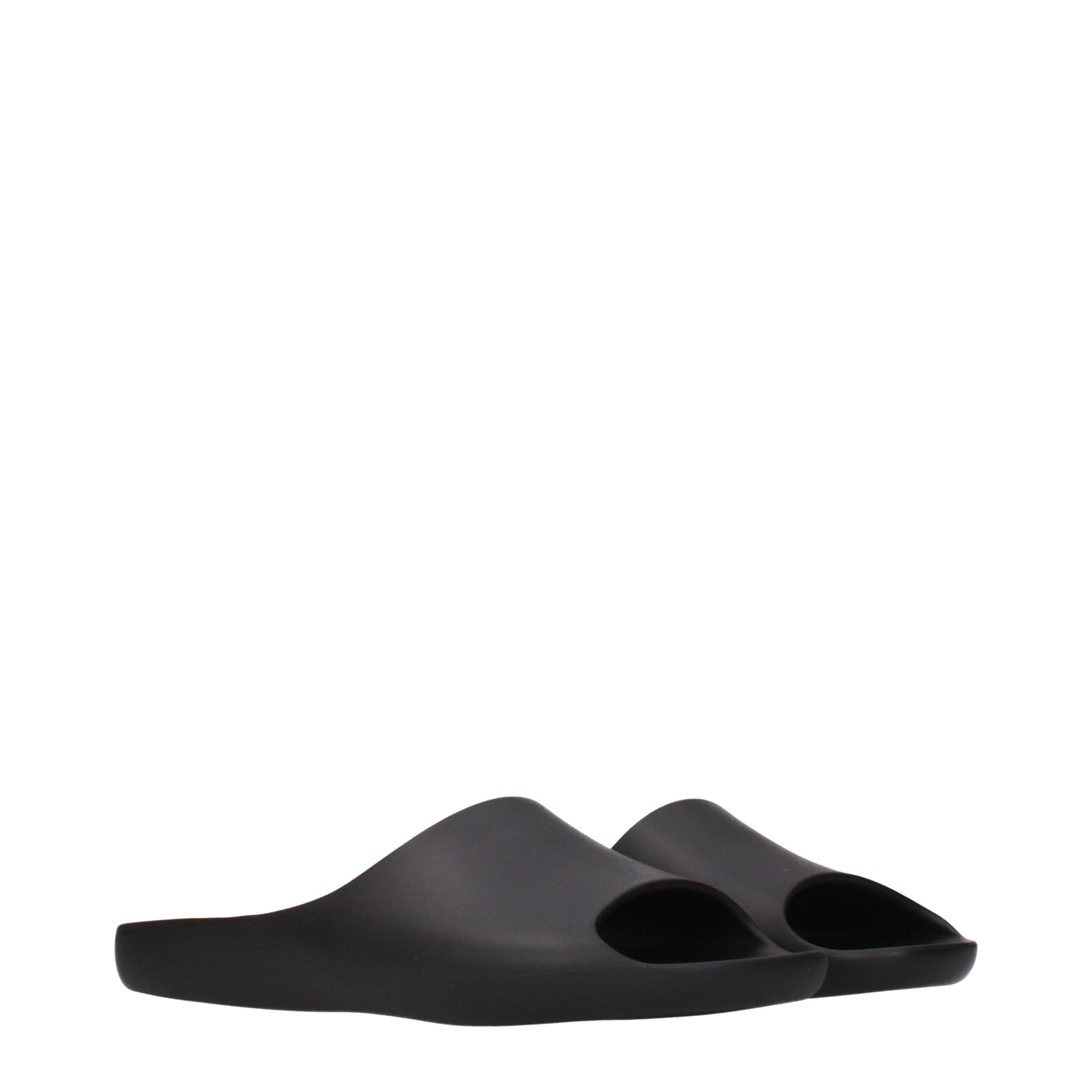 Black Cotton Slippers