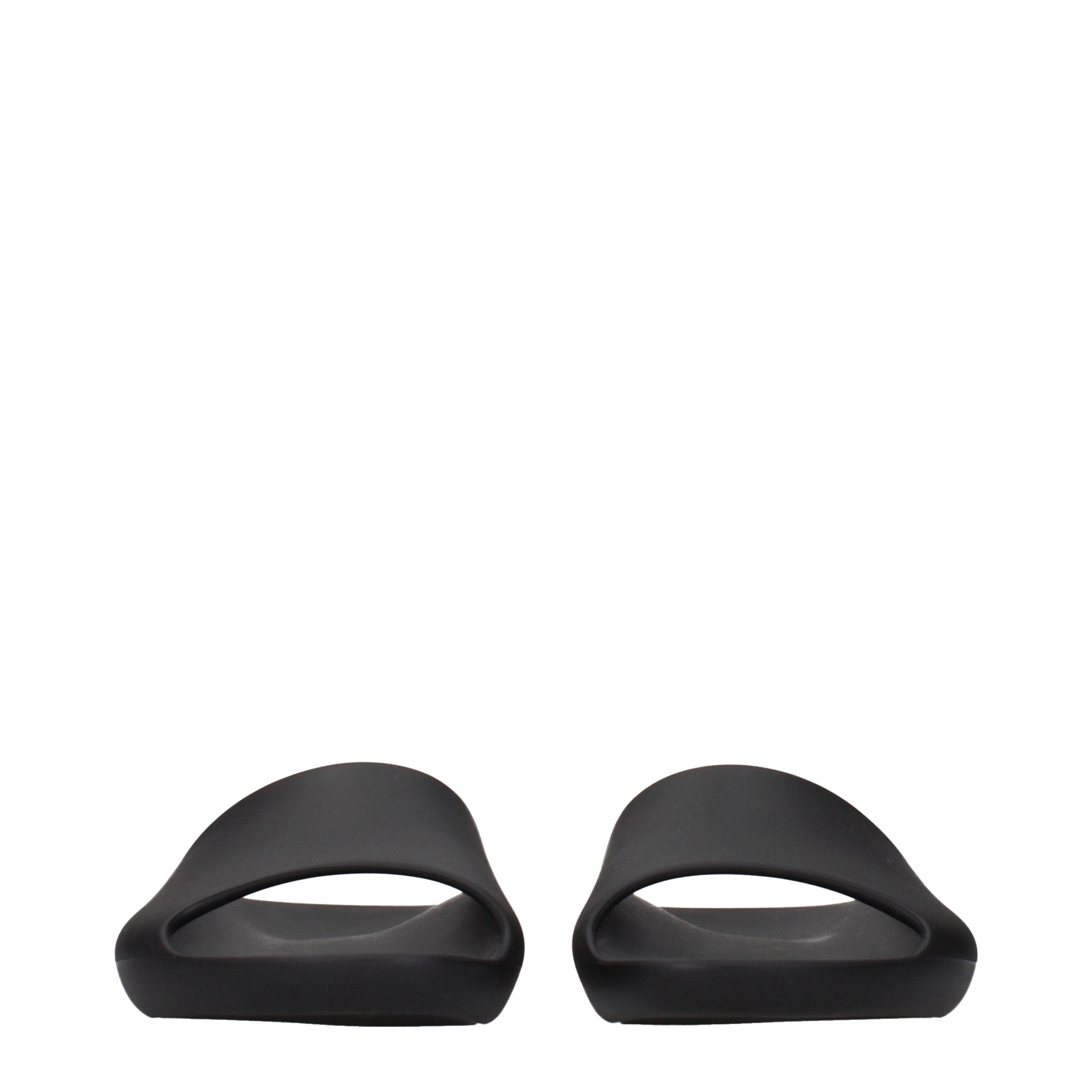 Black Cotton Slippers