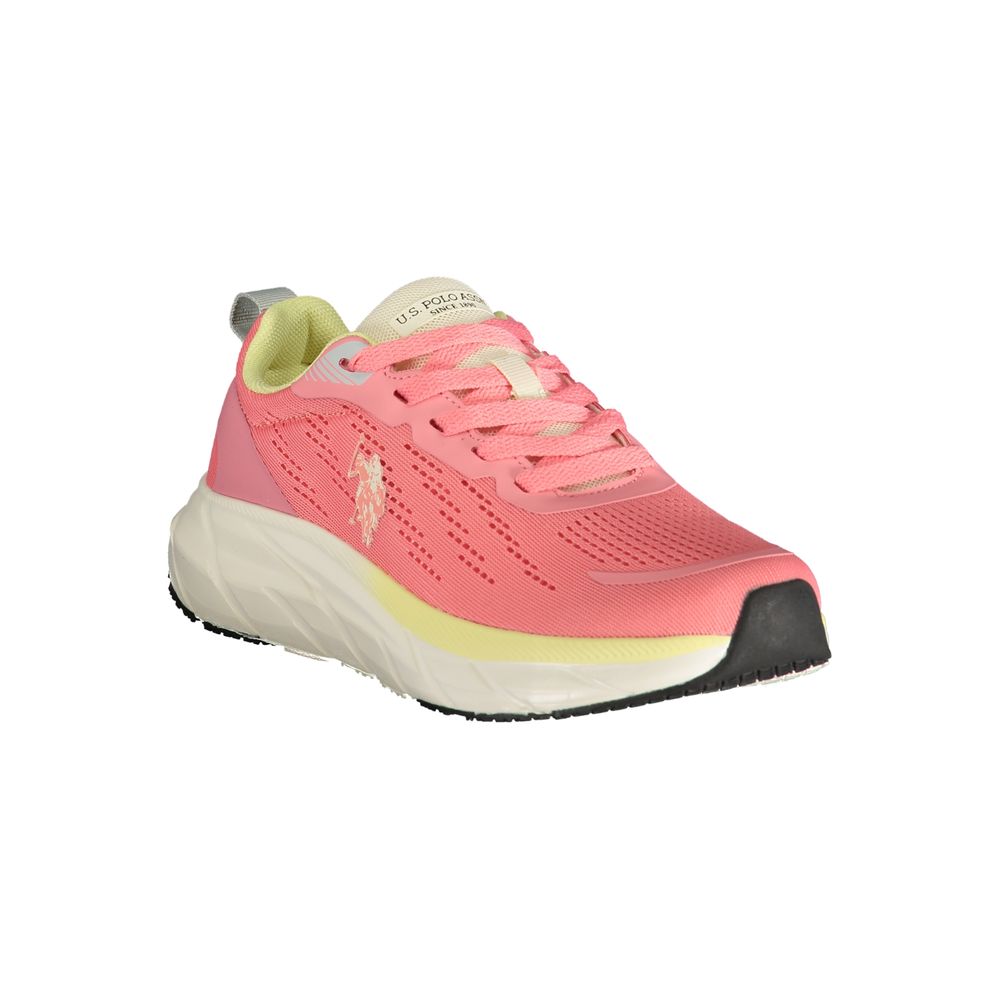 Pink Polyurethane Women's Sneaker