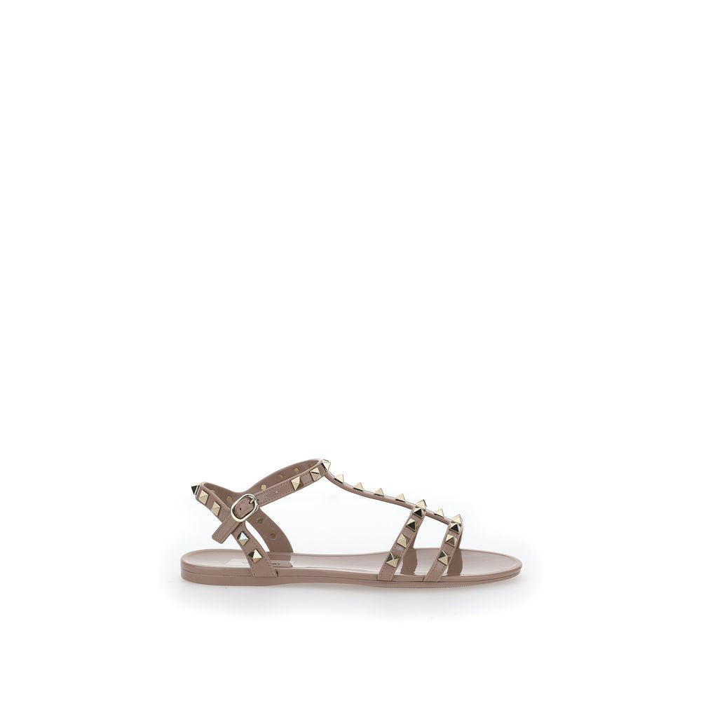 Pink Rubber Flat Sandals