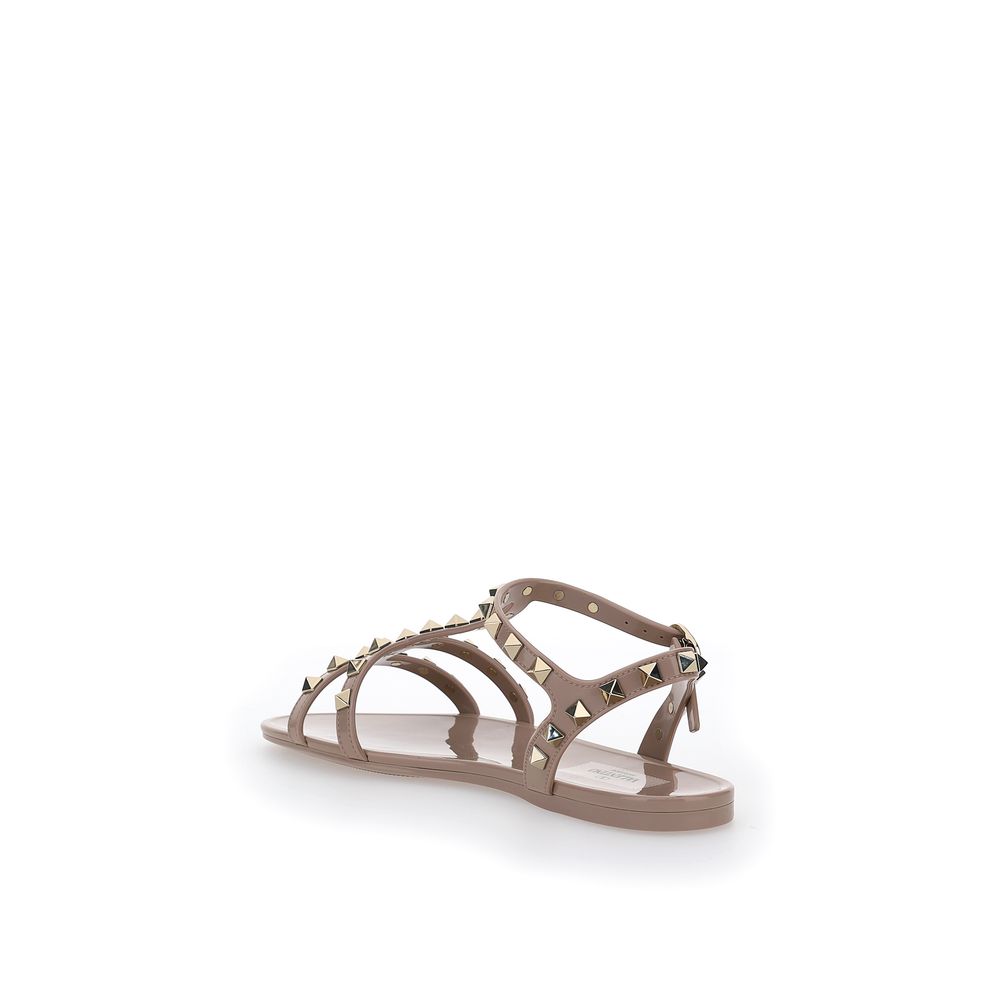 Pink Rubber Flat Sandals
