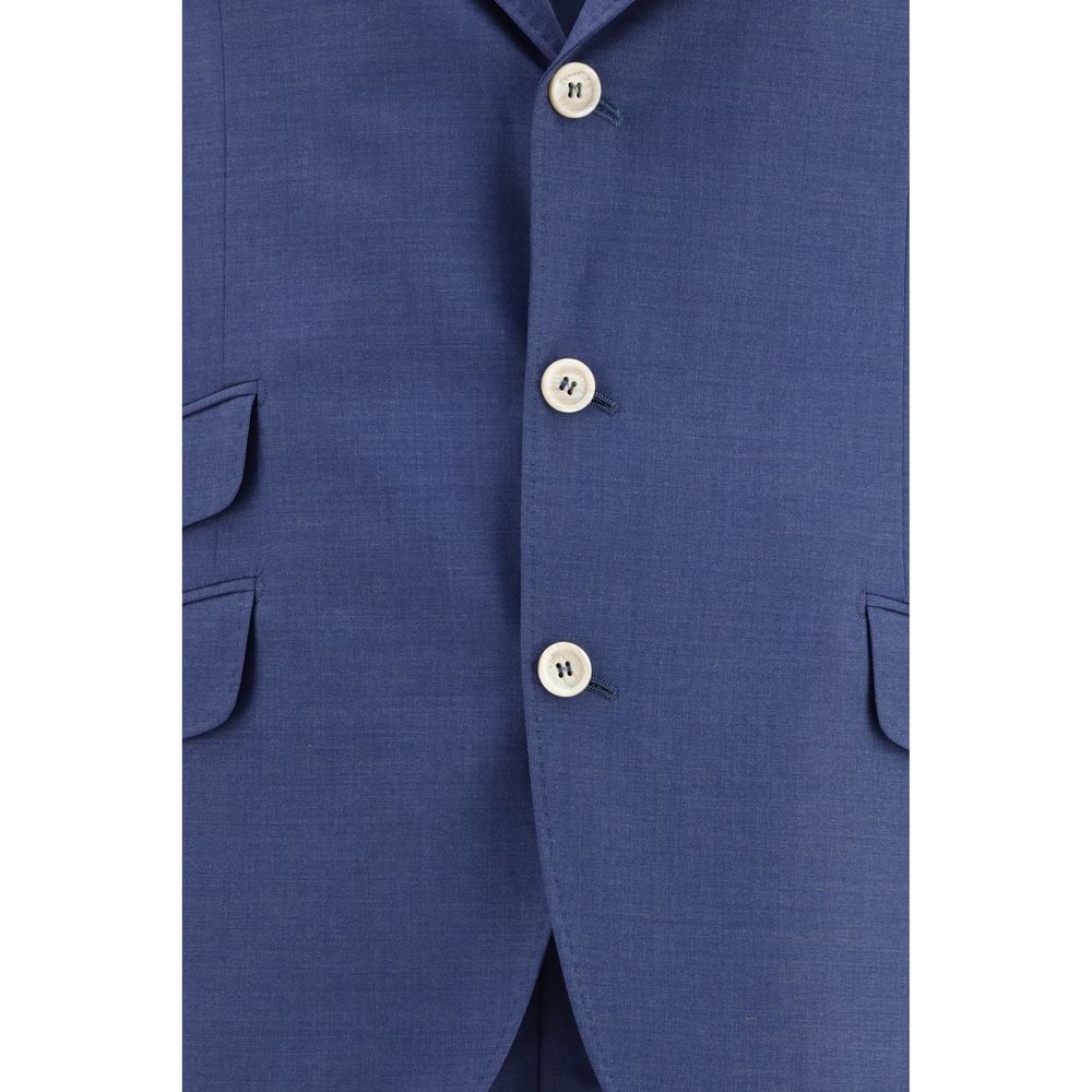 Blue Wool Oves Aries Two-Piece Suit