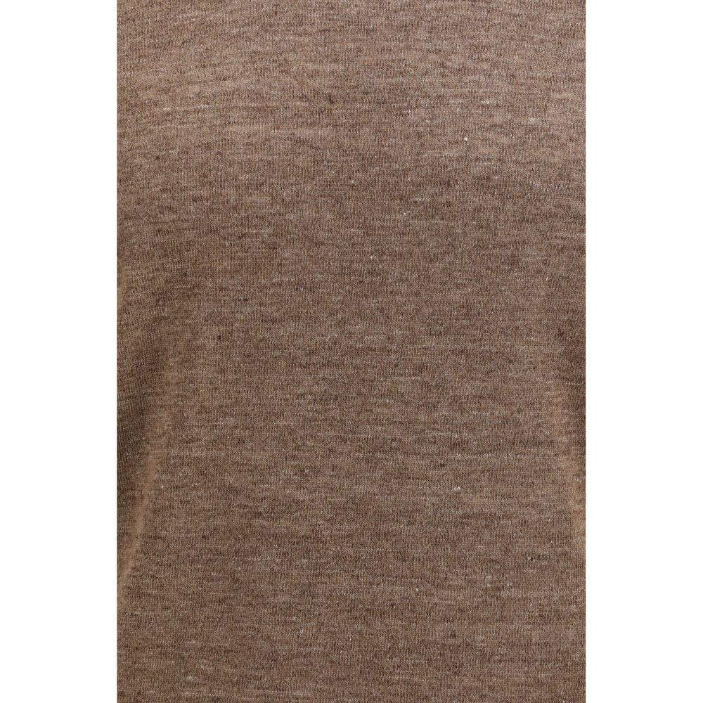 Brown Linen T-Shirt