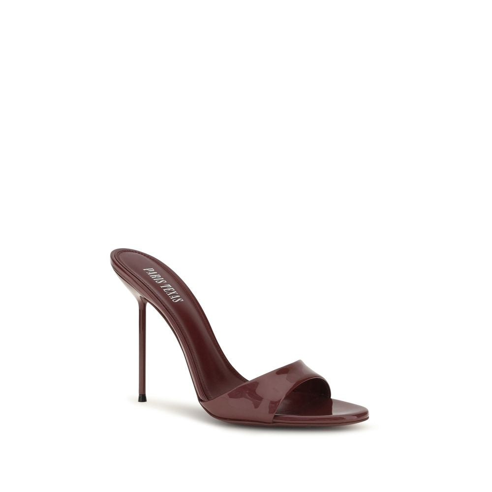 Bordeaux Calf Leather Bos Taurus Stiletto Heel Sandals