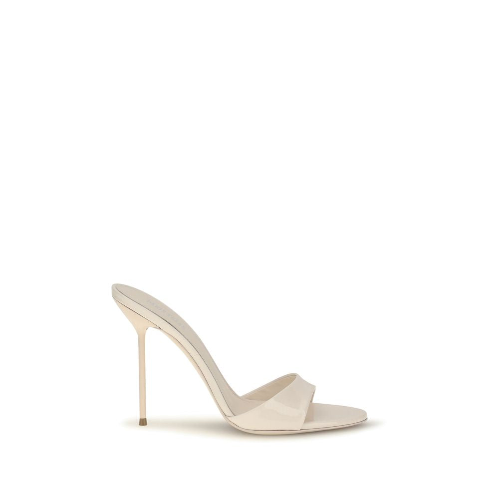 Beige Calf Leather Bos Taurus Stiletto Heel Sandals
