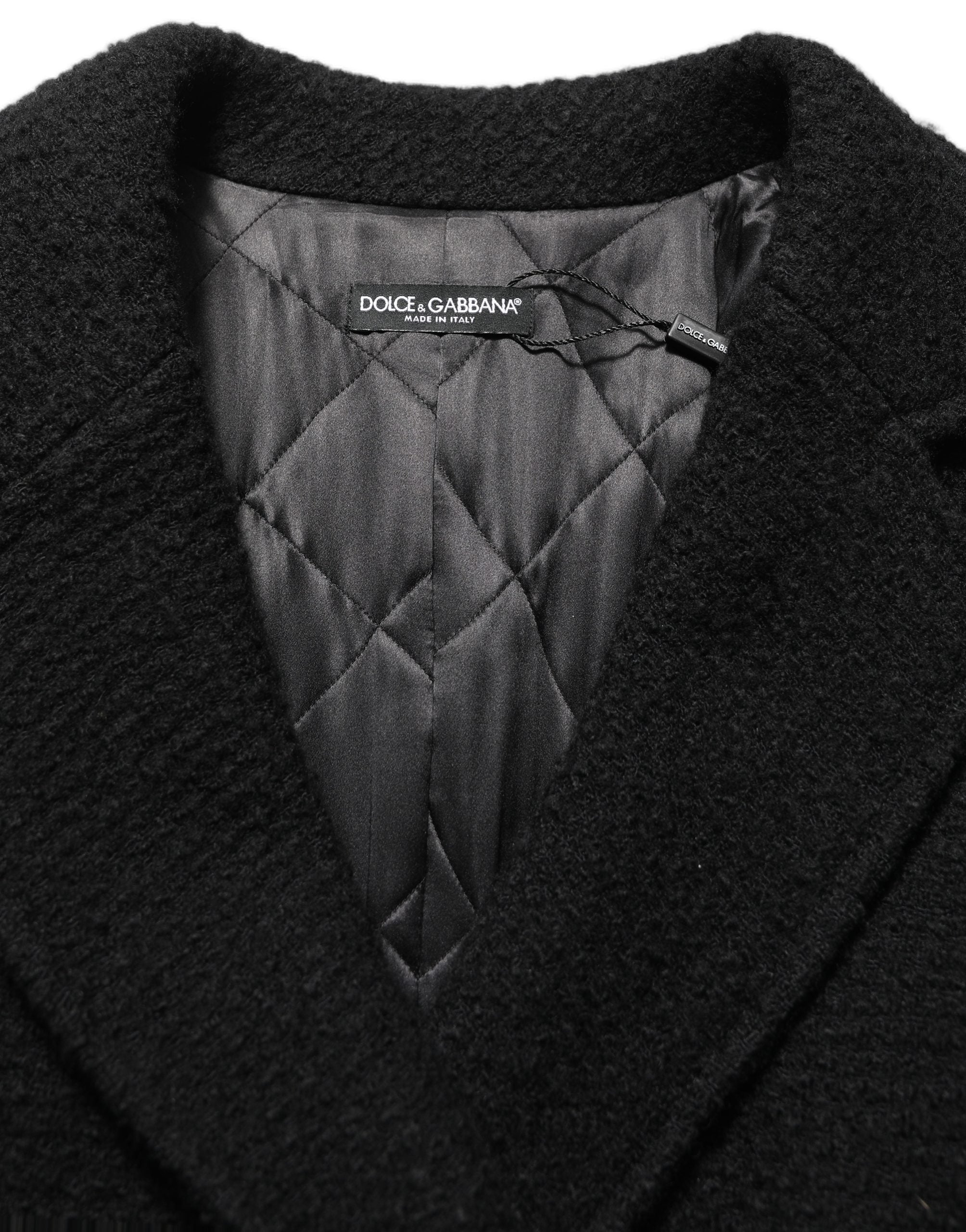 Black Double Breasted Men Trench Coat Jacket