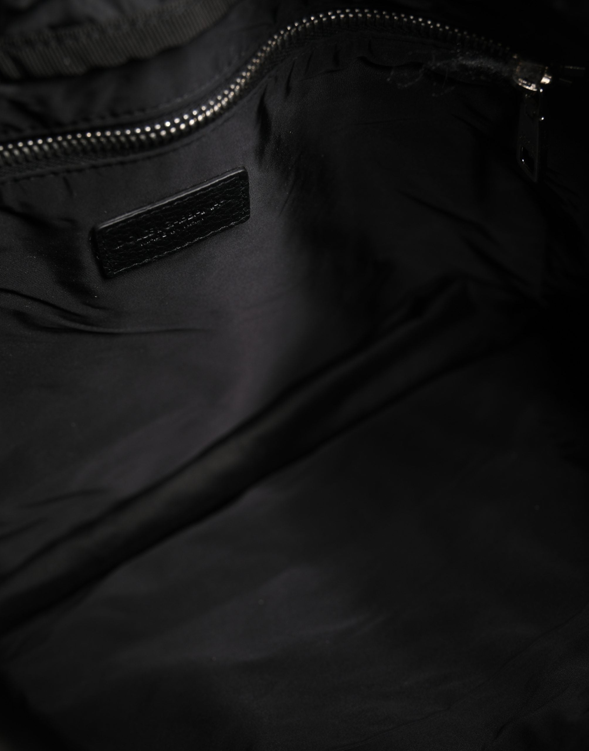 Black White Striped Polyester Drawstring Backpack Men Bag