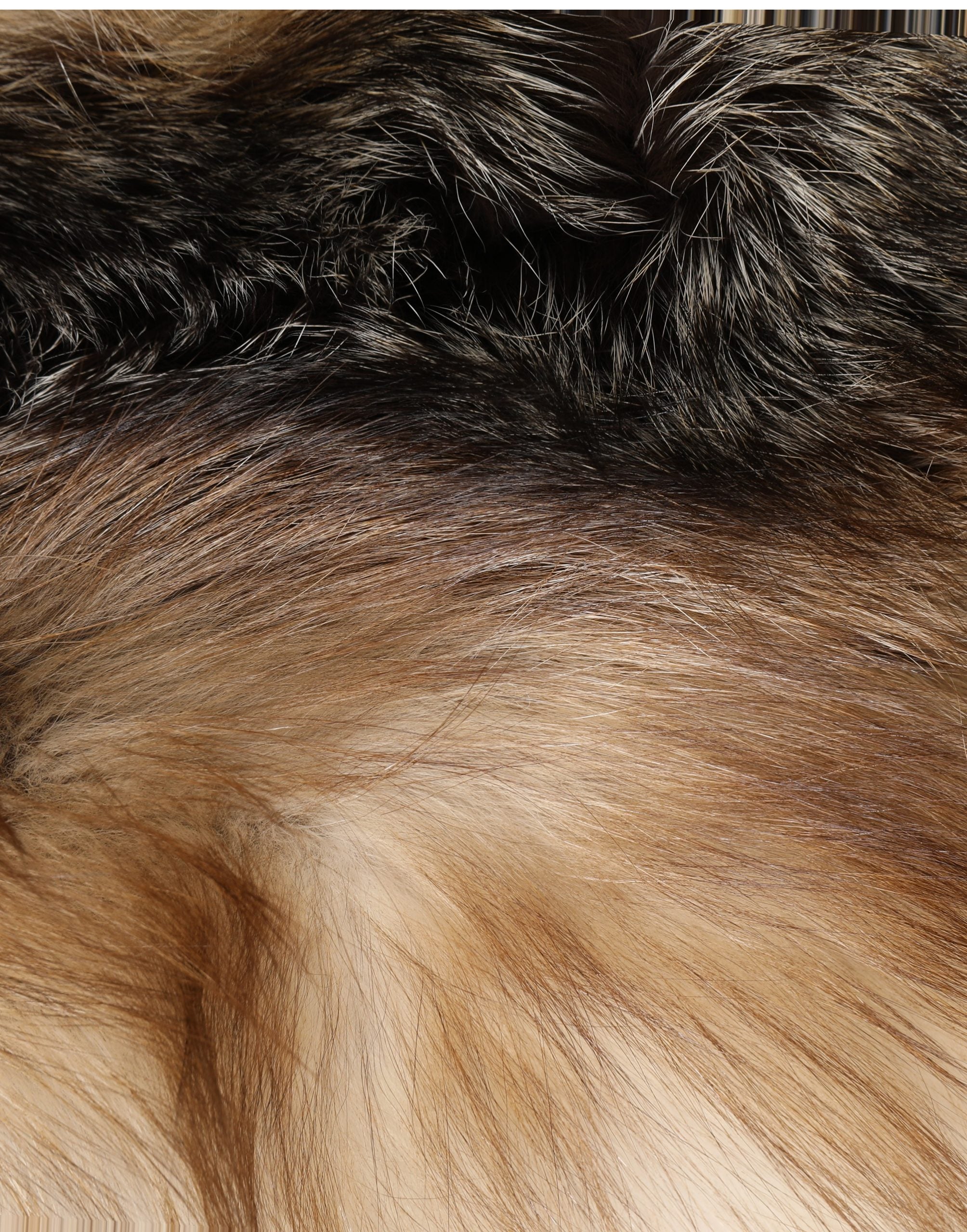 Brown Frost Fox Fur Neck Warmer Winter Scarf