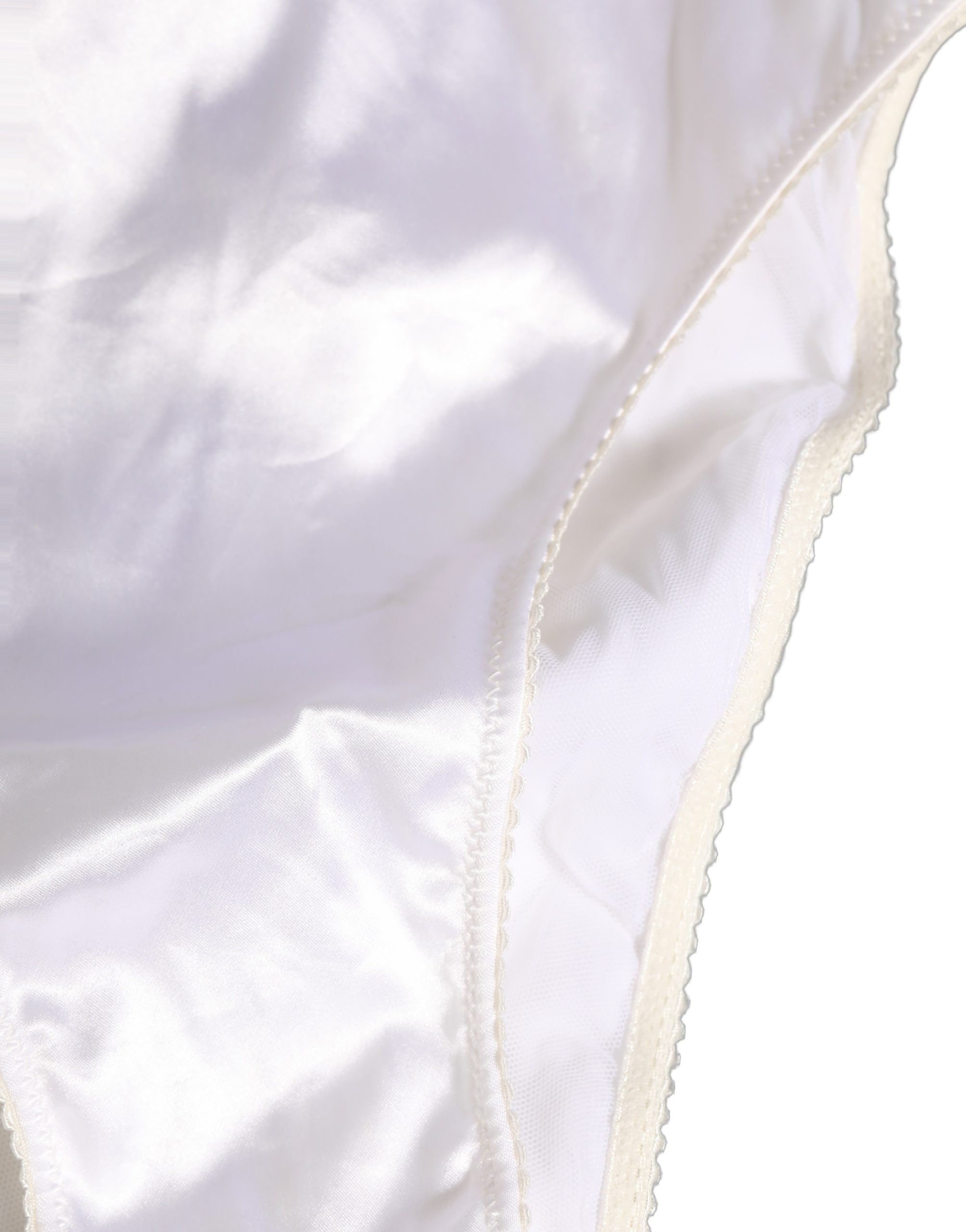 White Satin High-Waist Brief Logo Women Underwear
