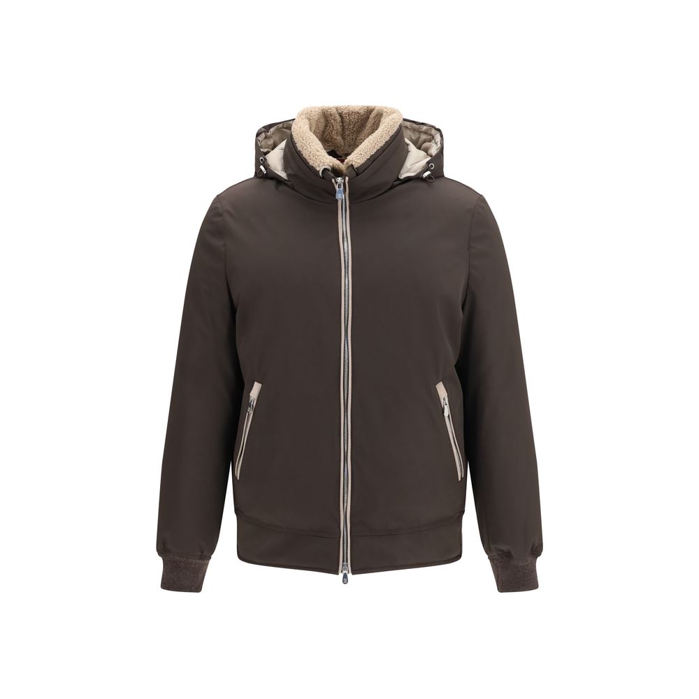 Brown Polyamide Shell Jacket