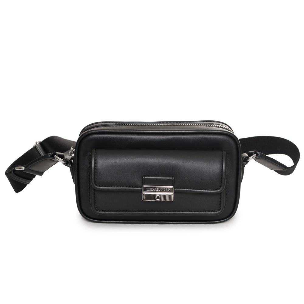 Black Leather Belt Bag