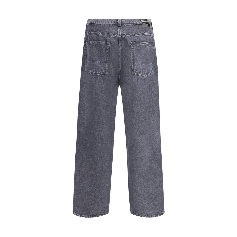 Black Cotton Relaxed Fit Jeans