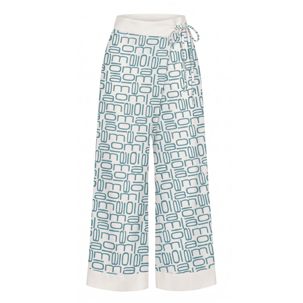 Blue Silk Women's Pants