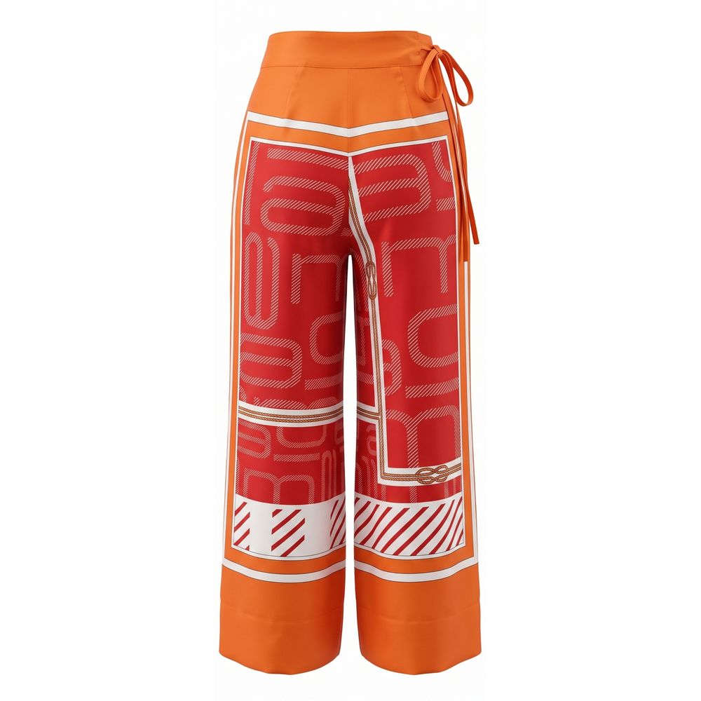 Orange Silk Women's Pant