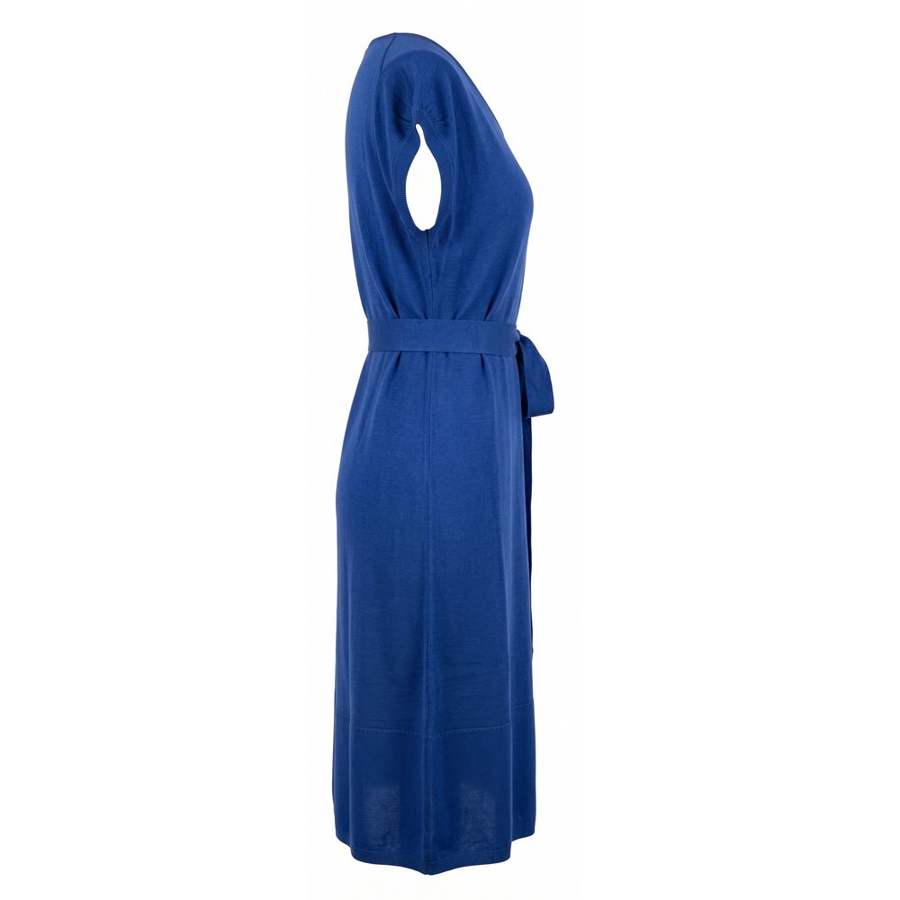 Blue Silk Women Dress