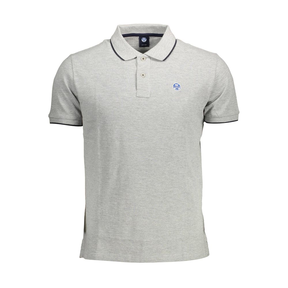 "Grigio Cotton Men Polo Shirt"
