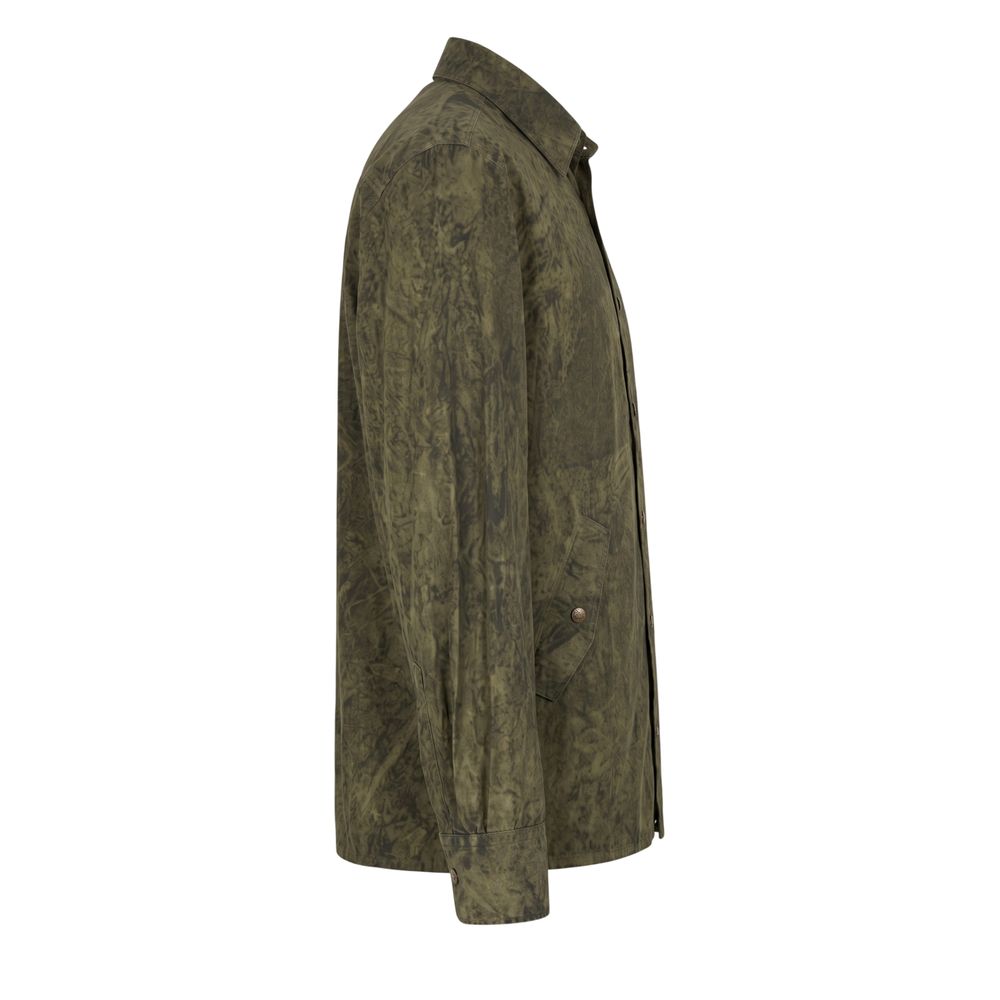 Green Viscose Men's Shirt