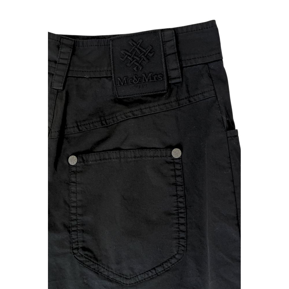 Black Cotton Women Shorts