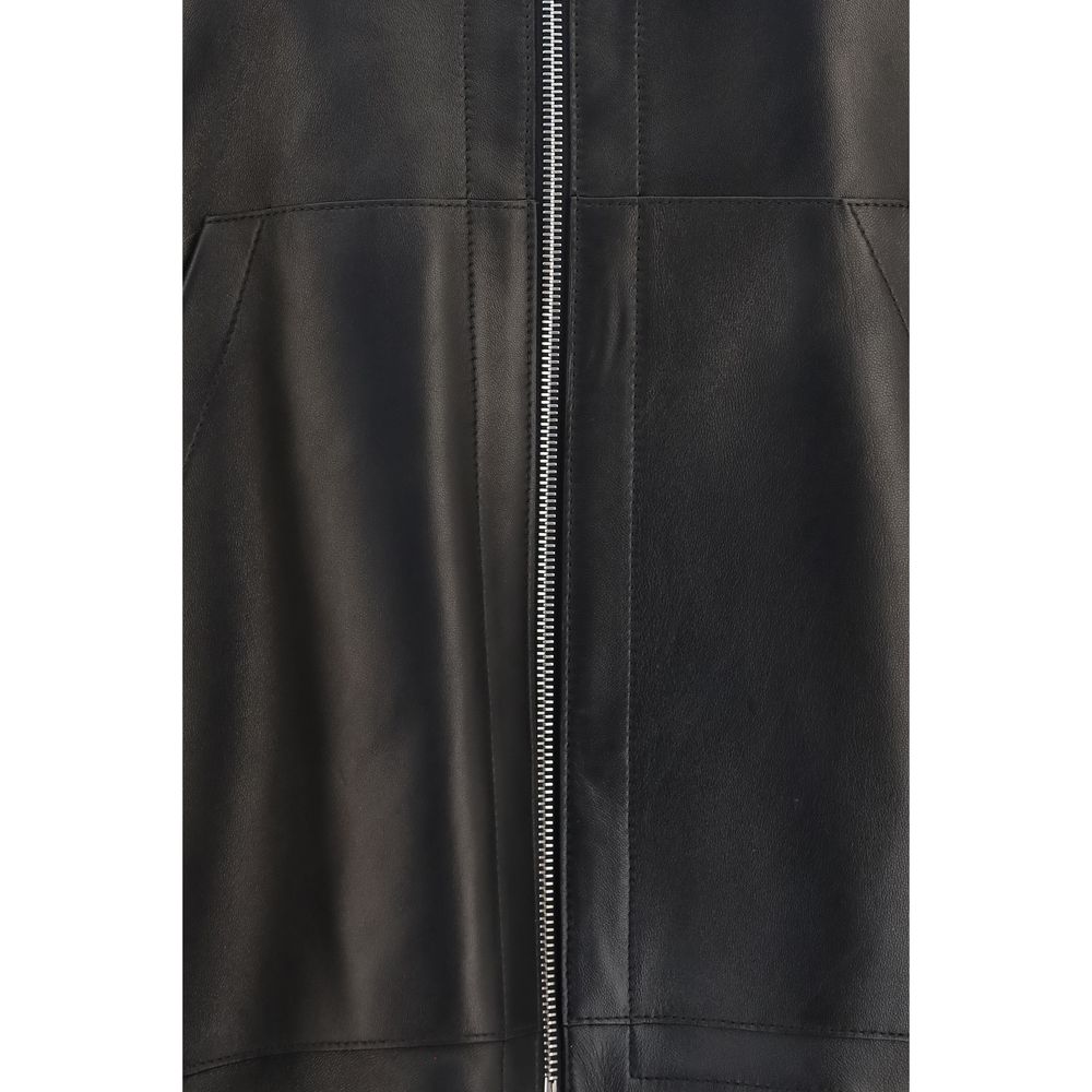 Black Lamb Ovis Aries Aries Leather Jacket